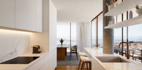 Apartamento T2com vista rio em condomínio fechado