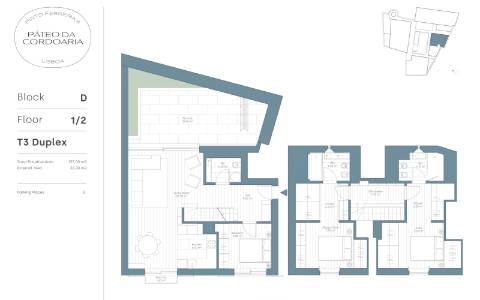 T3 Duplex no Condominio Privado Pateo da Cordoaria