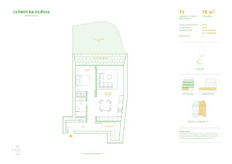 Apartamento T1, com terraço, na Graça