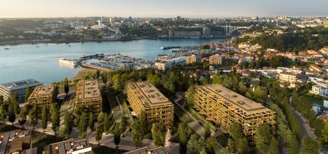 Apartamento T2 com terraço e piscina , vista Rio/Mar, Canidelo, Vila Nova de Gaia