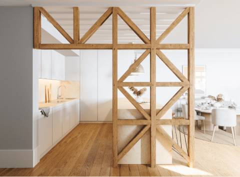 Apartamento duplex T4, com terraço e estacionamento, com vista para o Rio Tejo, no Chiado