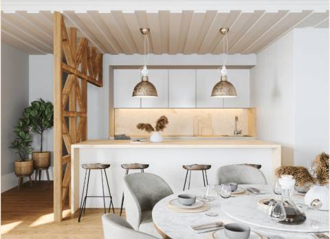 Apartamento duplex T4, com terraço e estacionamento, com vista para o Rio Tejo, no Chiado