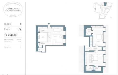 T2 Duplex no Condominio Privado Pateo da Cordoaria