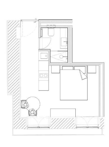 Apartamento T0, na Baixa Pombalina