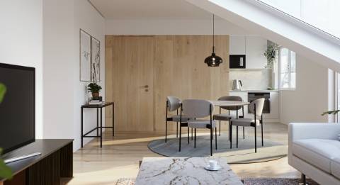 Apartamento T2, com jardim privativo e 1 lugar de garagem