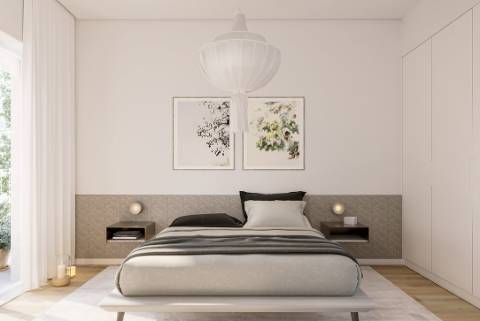 Apartamento T2, com varanda e 1 lugar de garagem