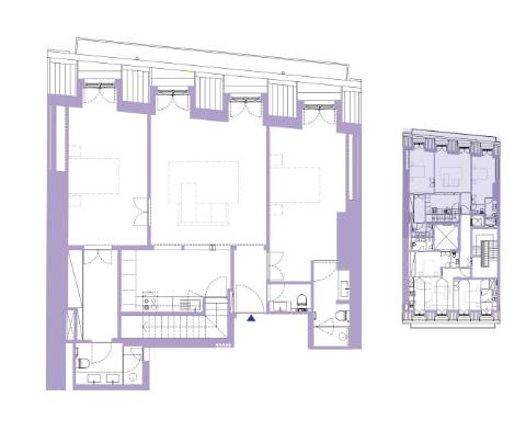 Penthouse T3, em prédio recuperado com elevador no Chiado