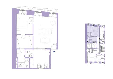 Apartamento T1, em prédio recuperado com elevador no Chiado