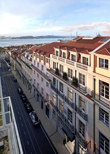 Apartamento T1+1, em prédio recuperado com elevador no Chiado