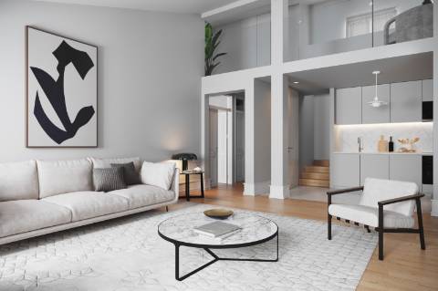 Apartamento T2, em prédio recuperado com elevador no Chiado