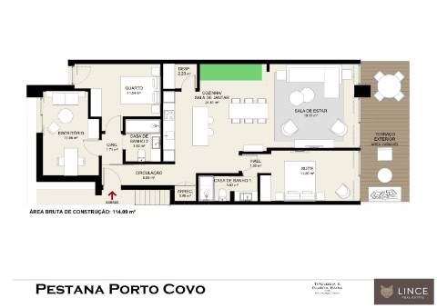 Apartamento T3, com jardim e piscina no Condominio Porto Covo Village