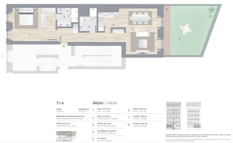 Apartamento T1, com jardim privativo de 34,74m2 e estacionamento por 10 anos nas Avenidas Novas