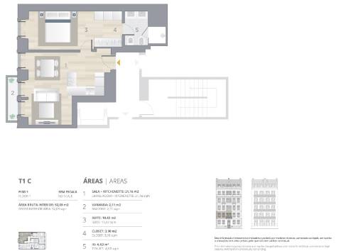 T1 com varanda e estacionamento por 10 anos, nas Avenidas Novas