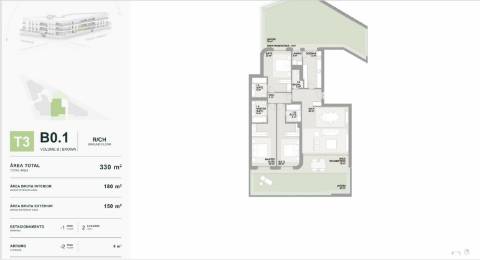 Apartamento T3 com dois jardins na Foz do Douro, Porto
