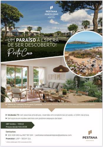 Pestana Porto Côvo Village, Villa com 3 quartos, terraço, piscina e vista mar