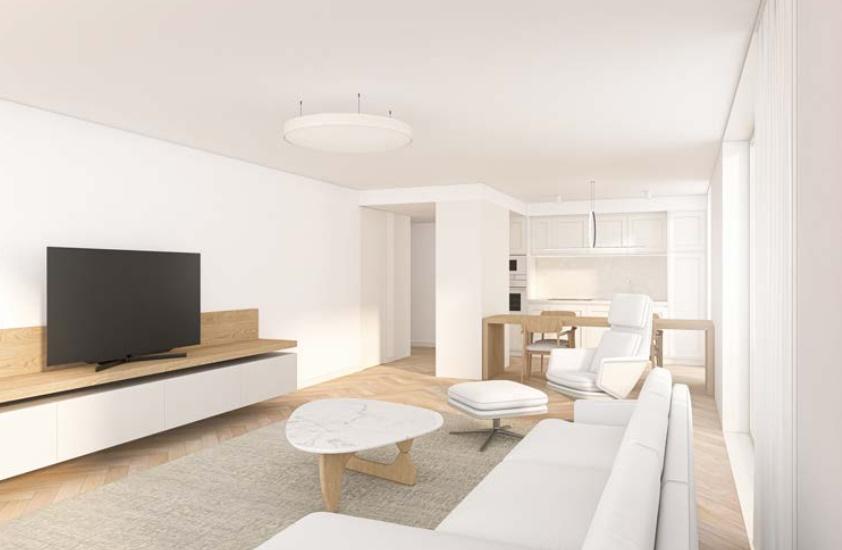 Apartamento T5 novo a estrear, com 2 varanda, arrecadação e 2 lugares de estacionamento, localizado na Junqueira, em Alcântara - Lisboa.