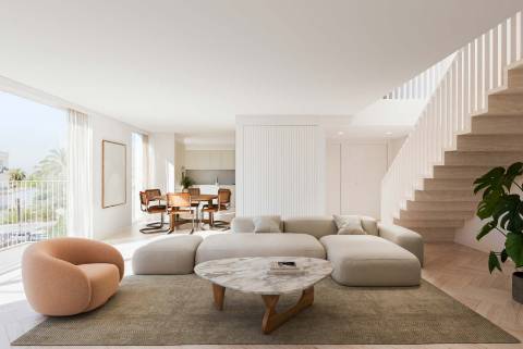 Apartamento T2 novo a estrear, com jardim privativo e 1 lugar de estacionamento, localizado na Junqueira, em Alcântara - Lisboa.