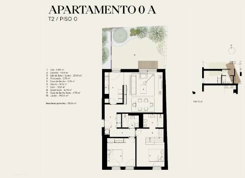 Apartamento T2 novo a estrear, com jardim privativo e 1 lugar de estacionamento, localizado na Junqueira, em Alcântara - Lisboa.