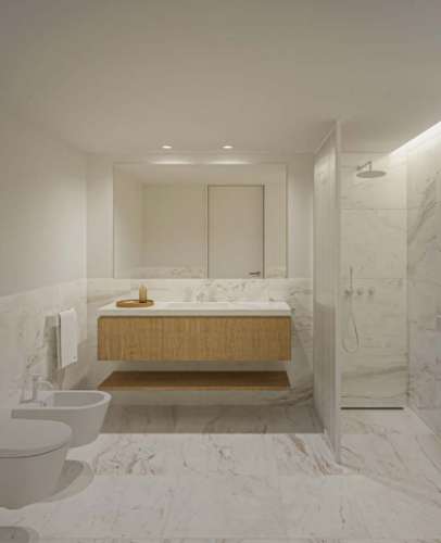 Apartamento T6 novo a estrear, com 1 varanda, arrecadação e 2 lugares de estacionamento, localizado na Junqueira, em Alcântara - Lisboa.