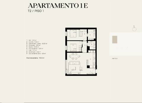 Apartamento T2 novo a estrear, com 1 lugar de estacionamento, localizado na Junqueira, em Alcântara - Lisboa.