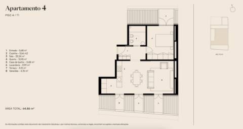 Apartamento T1, novo a estrear com varandas e vistas para cidade e Tejo localizado em Santo Amaro, Alcântara