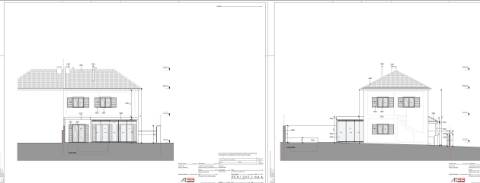 Moradia geminada de esquina em Caselas, com jardim e projecto aprovado