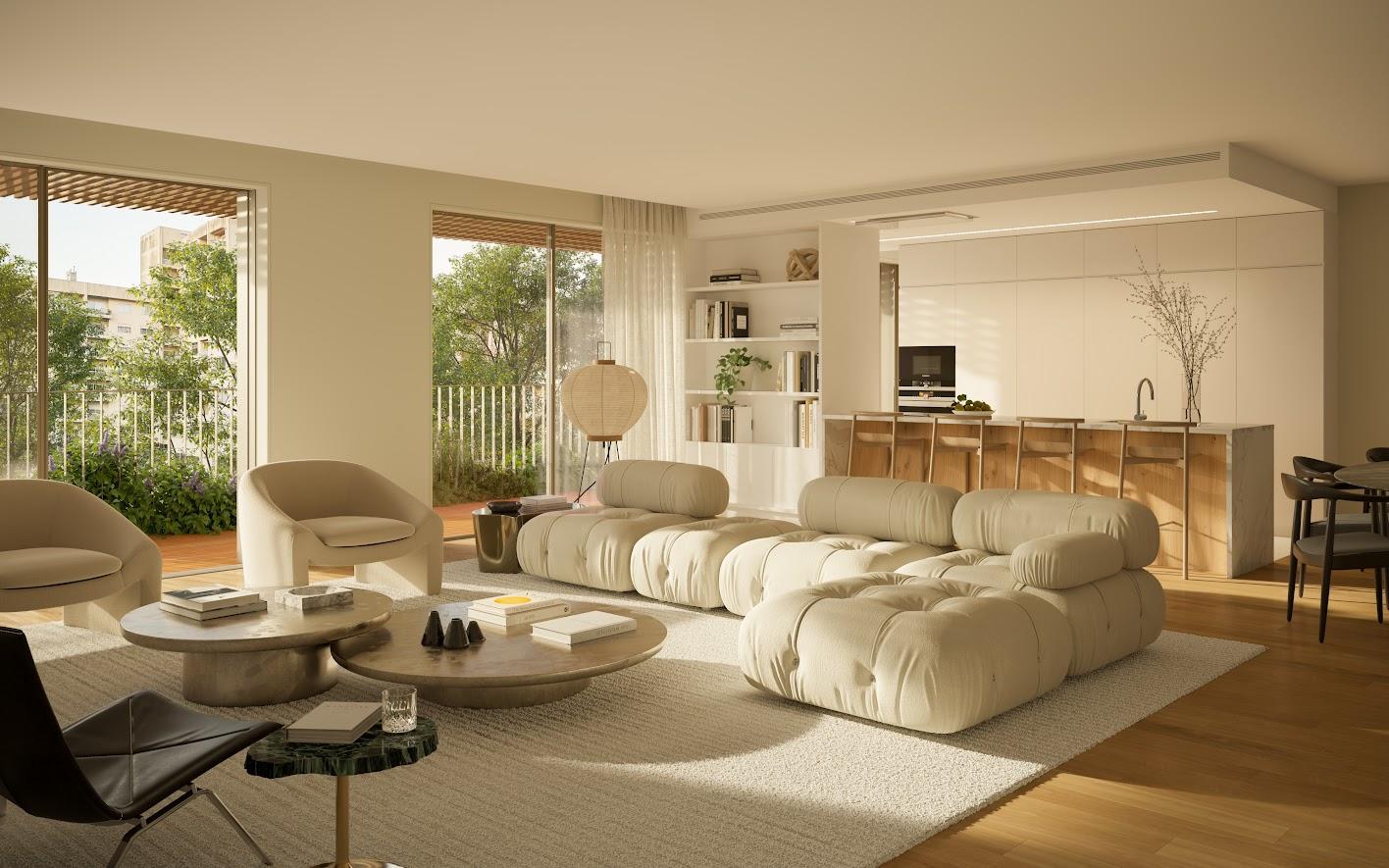 Apartamento T3 com terraço de 89m2 em zona residencial, Boavista, Porto