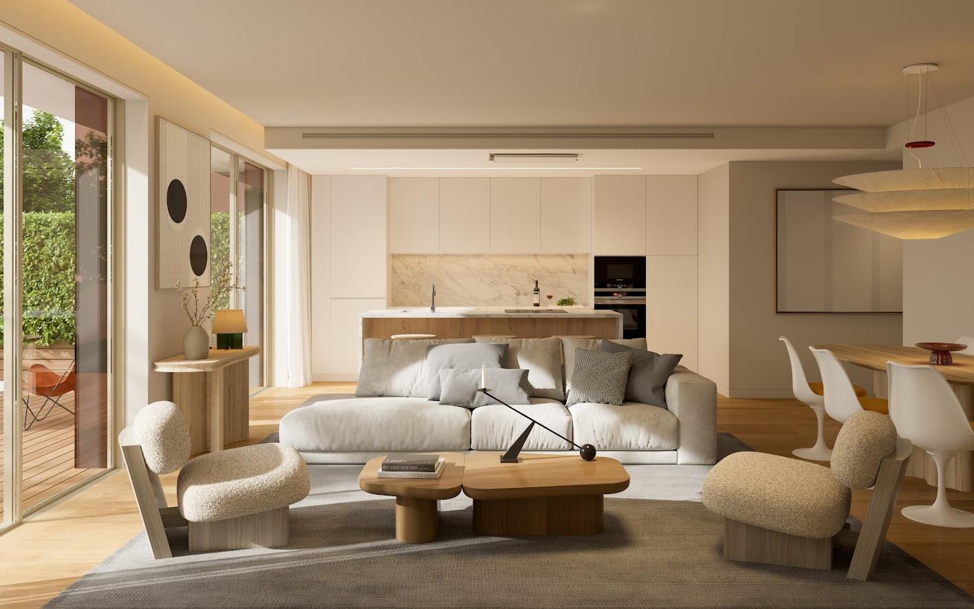 Apartamento T3 com terraço de 89m2 em zona residencial, Boavista, Porto