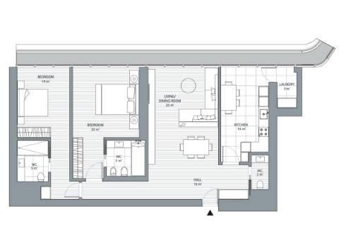 Apartamento T2 com varanda, estacionamento no Condomínio Infinity