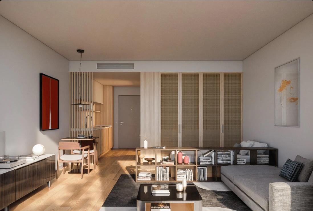 Apartamento T2 com terraço no empreendimento Vieira da Silva no Saldanha