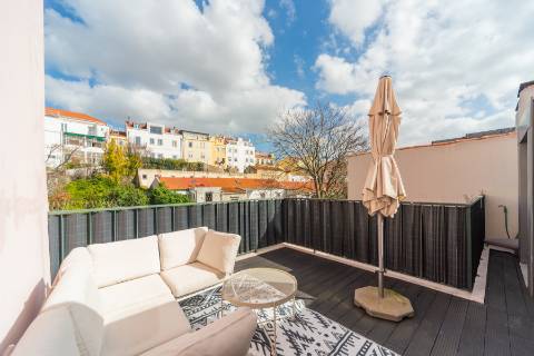 T1 Rooftop com terraço