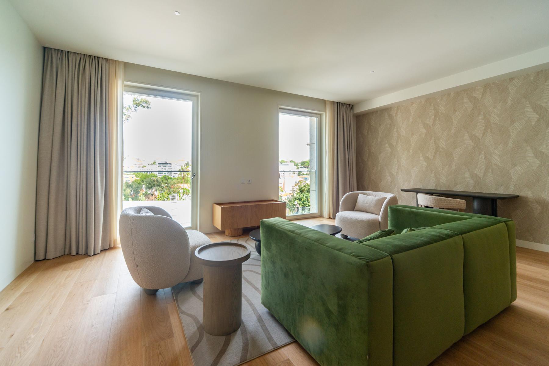 Apartamento T2 mobilado, novo a estrear no Príncipe Real, Junto ao Jardim Botânico de Lisboa