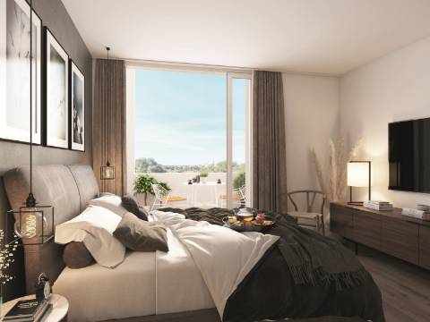 Nova moradia geminada V2 com jardim, piscina e terraço privativo - Almancil