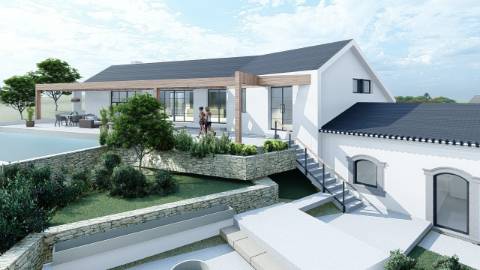 Terreno com ruína - Santa Barbara de Nexe