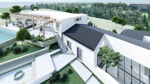 Terreno com ruína - Santa Barbara de Nexe