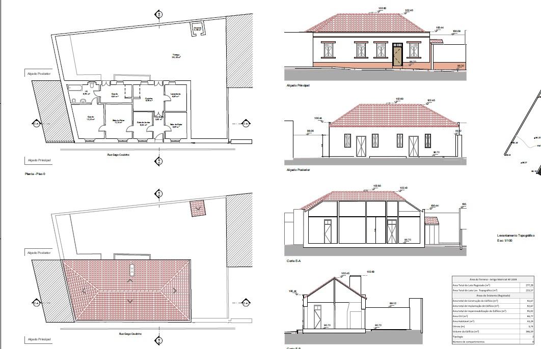 moradia com projecto de reconstrução