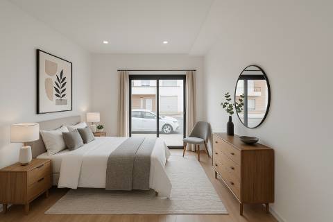 Apartamento T2 no Rés-do-Chão, a 2 minutos da marginal de Cabanas