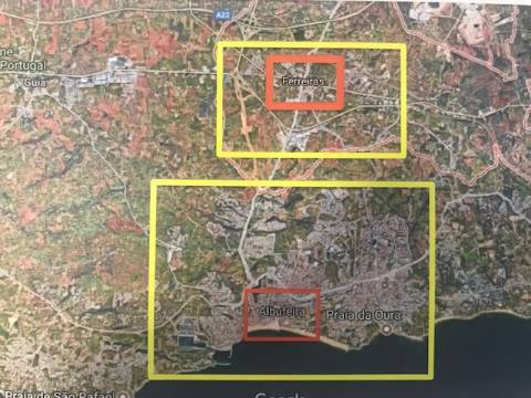 Terreno com 23332 m2 com viabilidade de construção de 61 apartamentos com 6249 m2 de área de construção sito nas Ferreiras em Albufeira