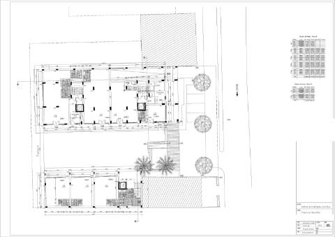 Terreno com projeto para construção de 3 blocos de apartamentos.