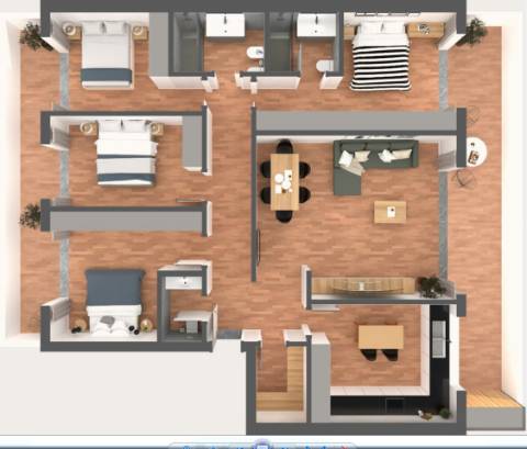 Apartamento T4, top floor, Tavira