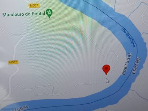 TERRENO RUSTICO COM 760 M2 JUNTO AO RIO GUADIANA - PONTAL - ALCOUTIM