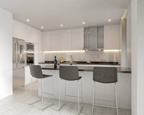 Penthouse T4+1 novo com piscina privativa e garagem em box