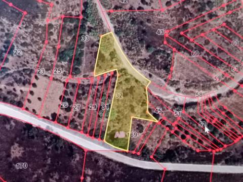 TERRENO RUSTICO COM 2.960 M2 - PLANO- NO AZINHAL EM CASTRO MARIM - ALGARVE