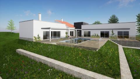 RUINA COM TERRENO - COM PIP APROVADO PARA MORADIA T3 COM PISCINA - VISTA MAR - VILA NOVA DE CACELA - VRSA - ALGARVE
