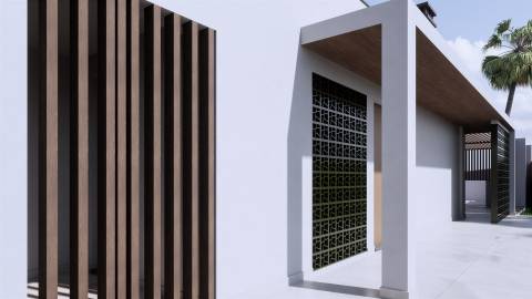 Moradia Isolada em construção com 4 suites de R/C e 1º piso com piscina e logradouro, garagem para 2 carros