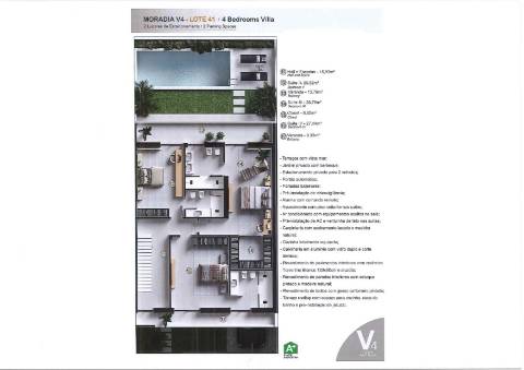 Moradia de luxo com amplas áreas, piscina, jardim e vista mar