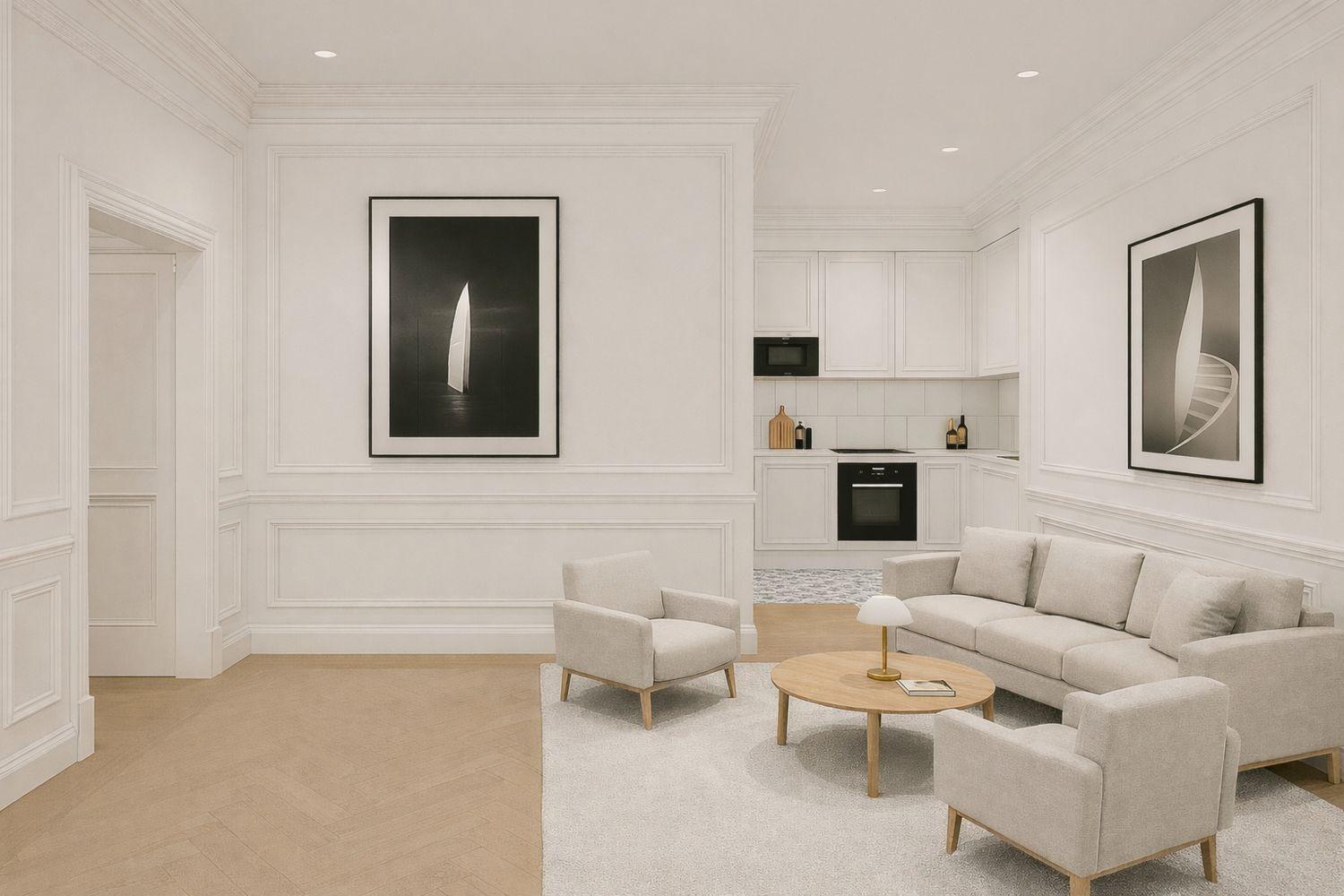 Encantador apartamento T2 com 89 m2 em um edifício Pombalino de grande valor histórico.