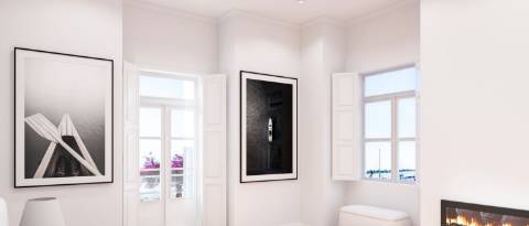 Encantador apartamento T2 com 89 m2 em um edifício Pombalino de grande valor histórico.