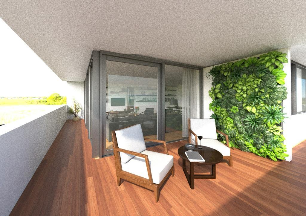 Apartamento T2 com 119 m2, varandas de 13 m2 e terraço de 6m2