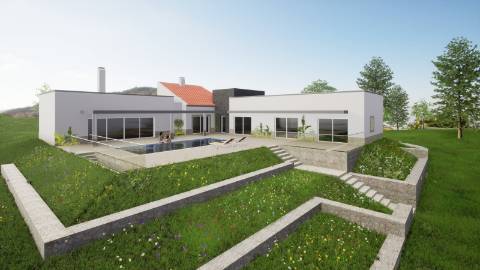 RUINA COM TERRENO - COM PIP APROVADO PARA MORADIA T3 COM PISCINA - VISTA MAR - VILA NOVA DE CACELA - VRSA - ALGARVE